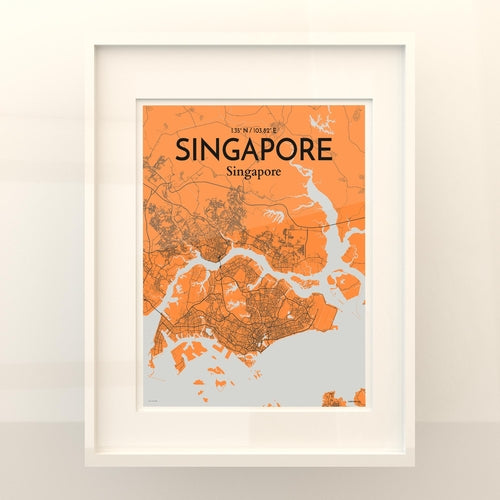 Singapore City Map Poster