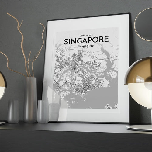 Singapore City Map Poster