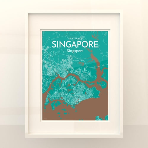 Singapore City Map Poster