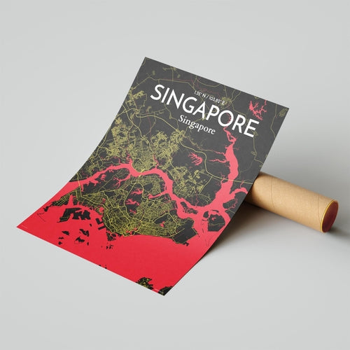 Singapore City Map Poster