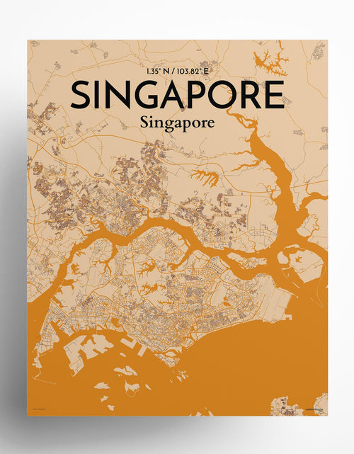 Load image into Gallery viewer, Singapore City Map Poster
