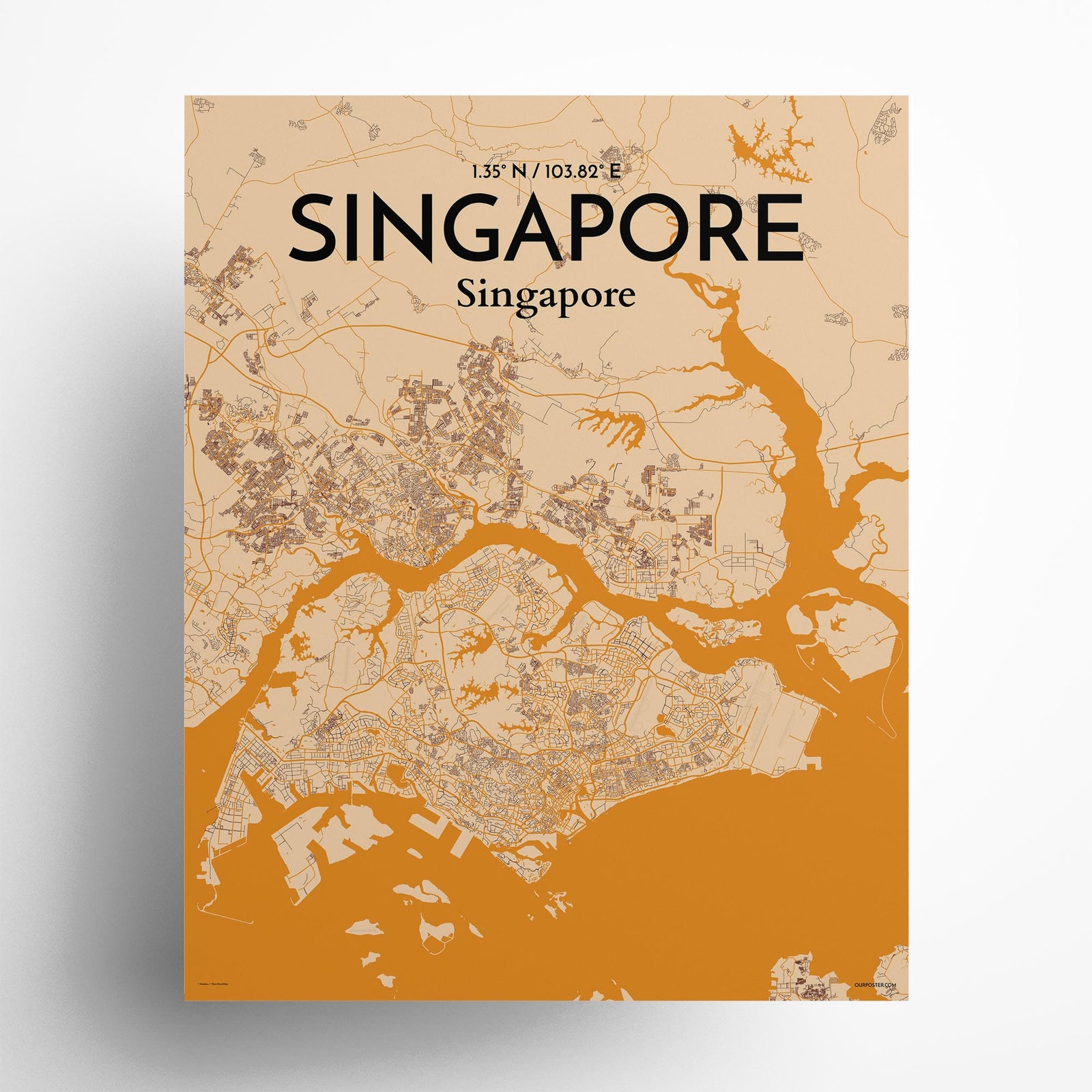 Singapore City Map Poster