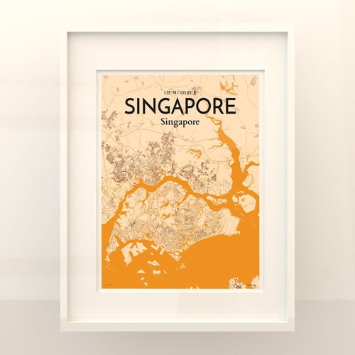 Singapore City Map Poster