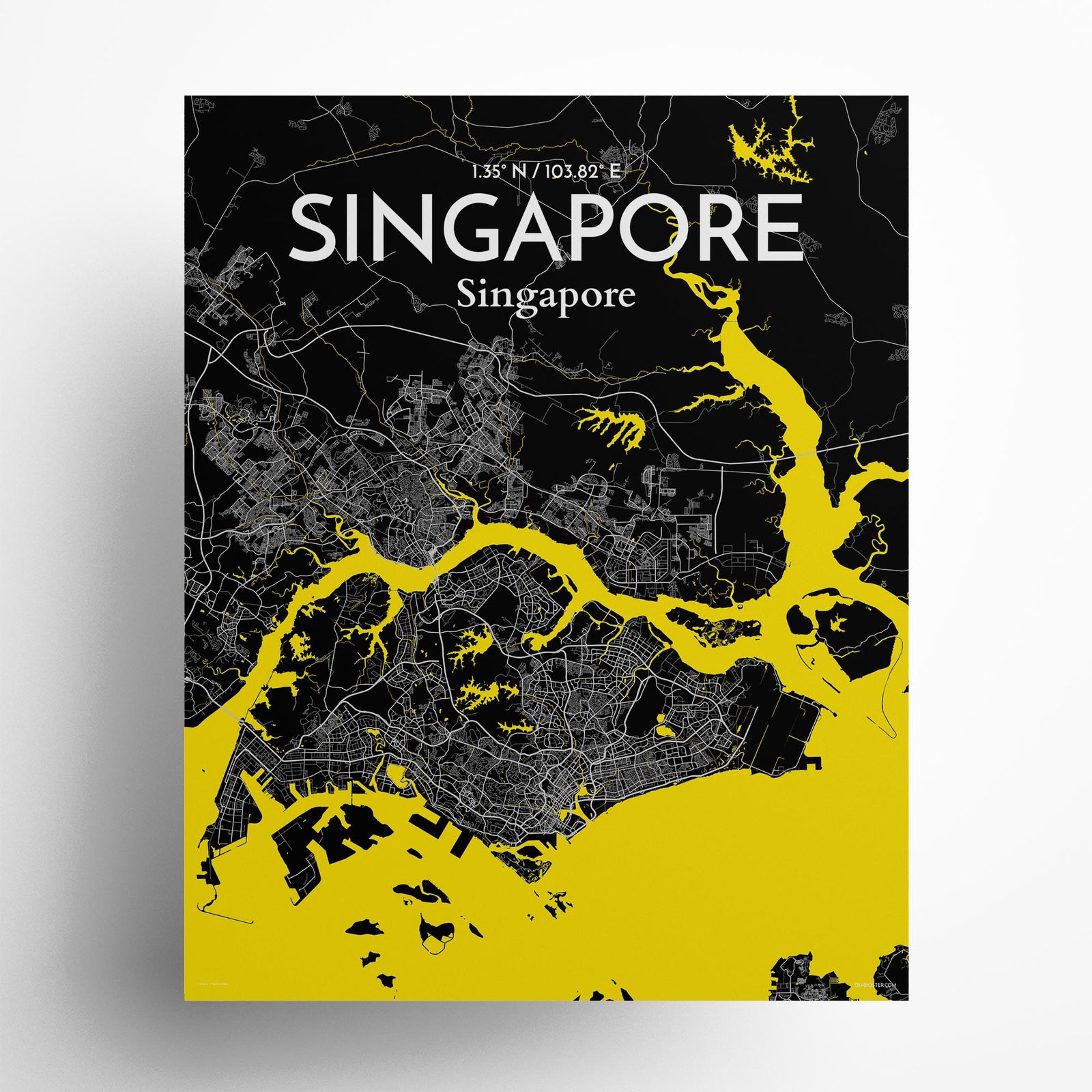 Singapore City Map Poster