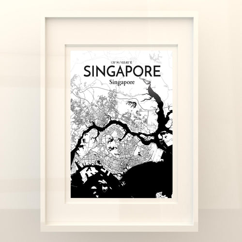 Singapore City Map Poster