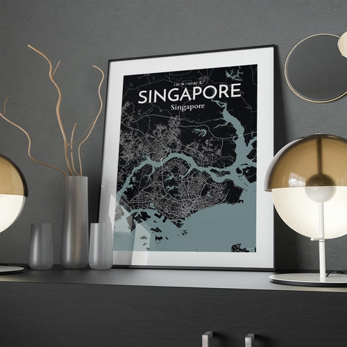 Singapore City Map Poster