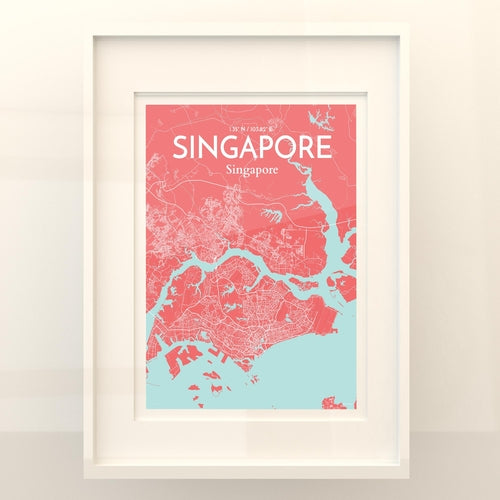 Singapore City Map Poster