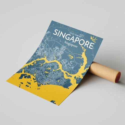 Singapore City Map Poster