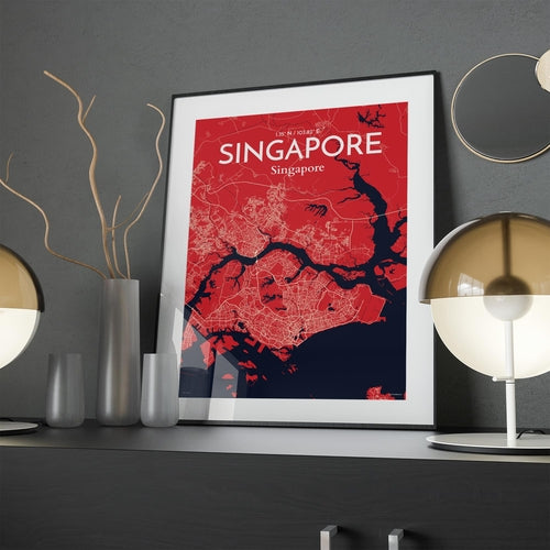 Singapore City Map Poster