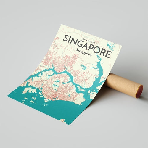 Singapore City Map Poster