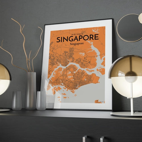 Singapore City Map Poster