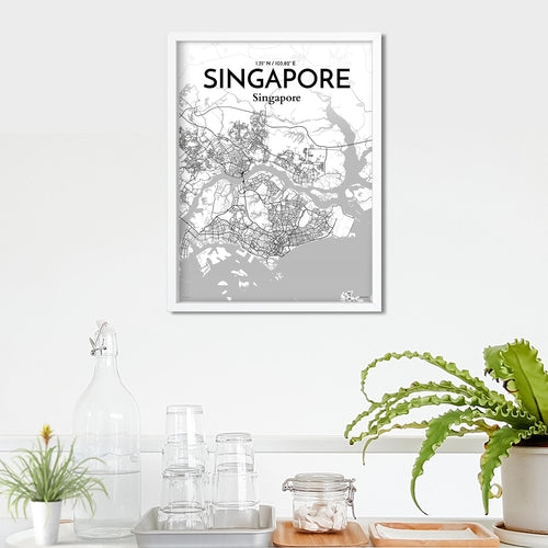 Singapore City Map Poster