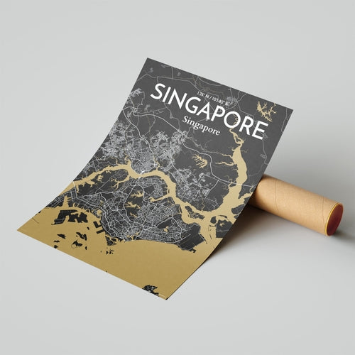 Singapore City Map Poster