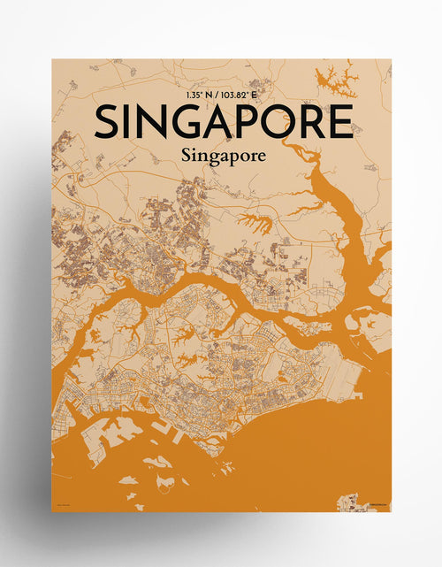 Load image into Gallery viewer, Singapore City Map Poster
