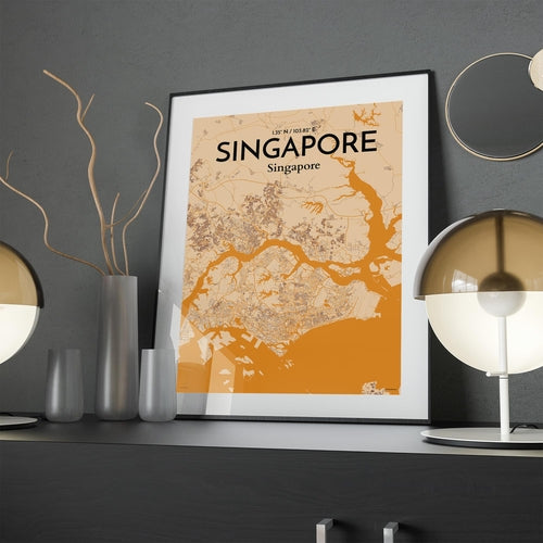 Singapore City Map Poster