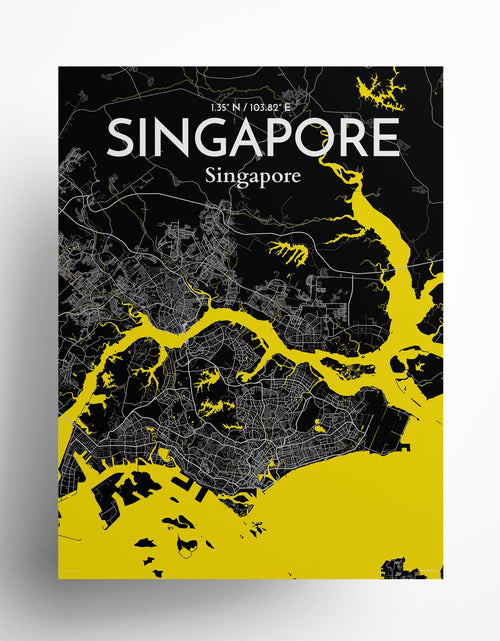 Load image into Gallery viewer, Singapore City Map Poster
