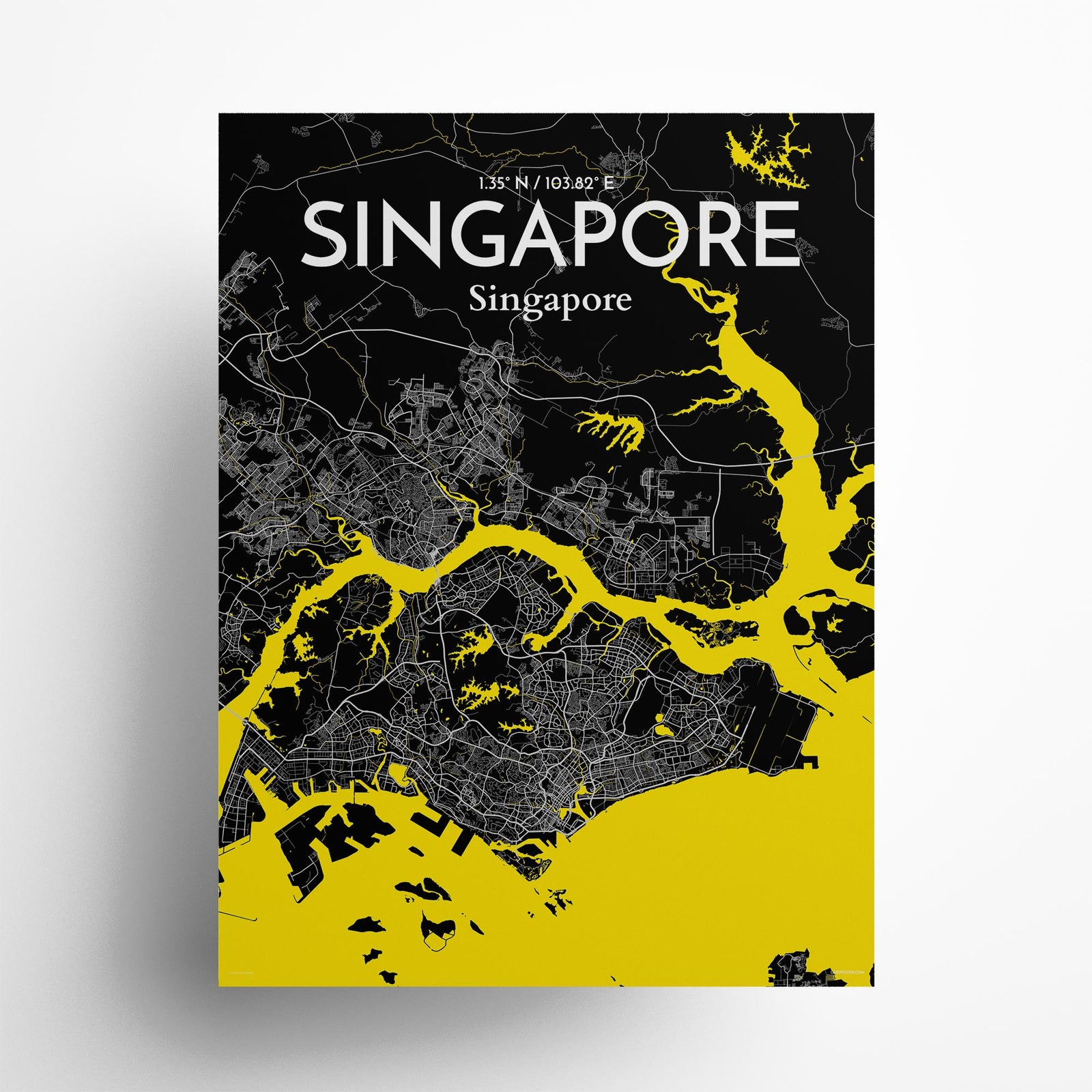 Singapore City Map Poster