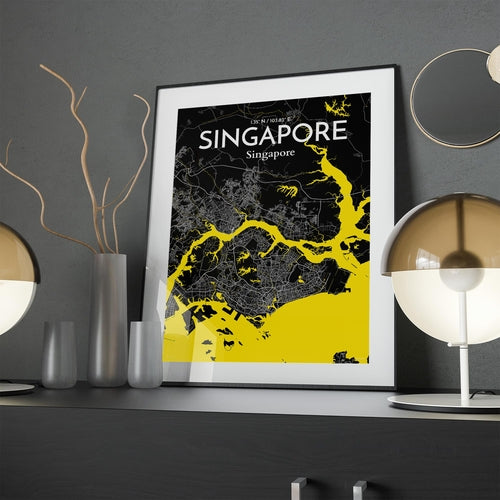 Singapore City Map Poster