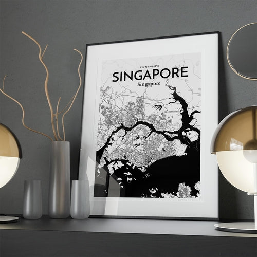 Singapore City Map Poster