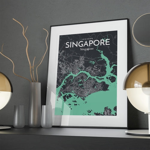 Singapore City Map Poster