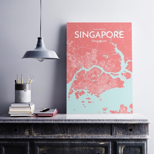 Load image into Gallery viewer, Singapore City Map Poster
