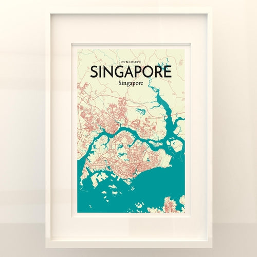 Singapore City Map Poster