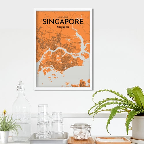 Singapore City Map Poster