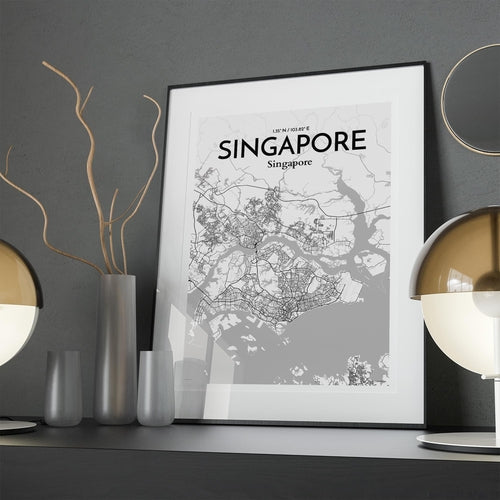 Singapore City Map Poster