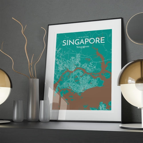 Singapore City Map Poster