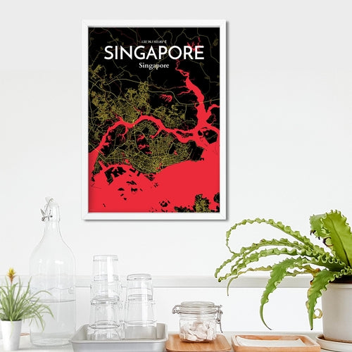 Singapore City Map Poster