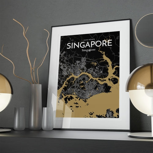 Singapore City Map Poster