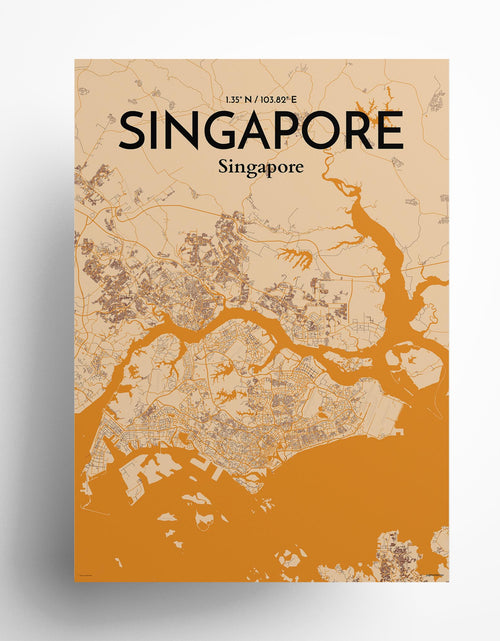 Load image into Gallery viewer, Singapore City Map Poster
