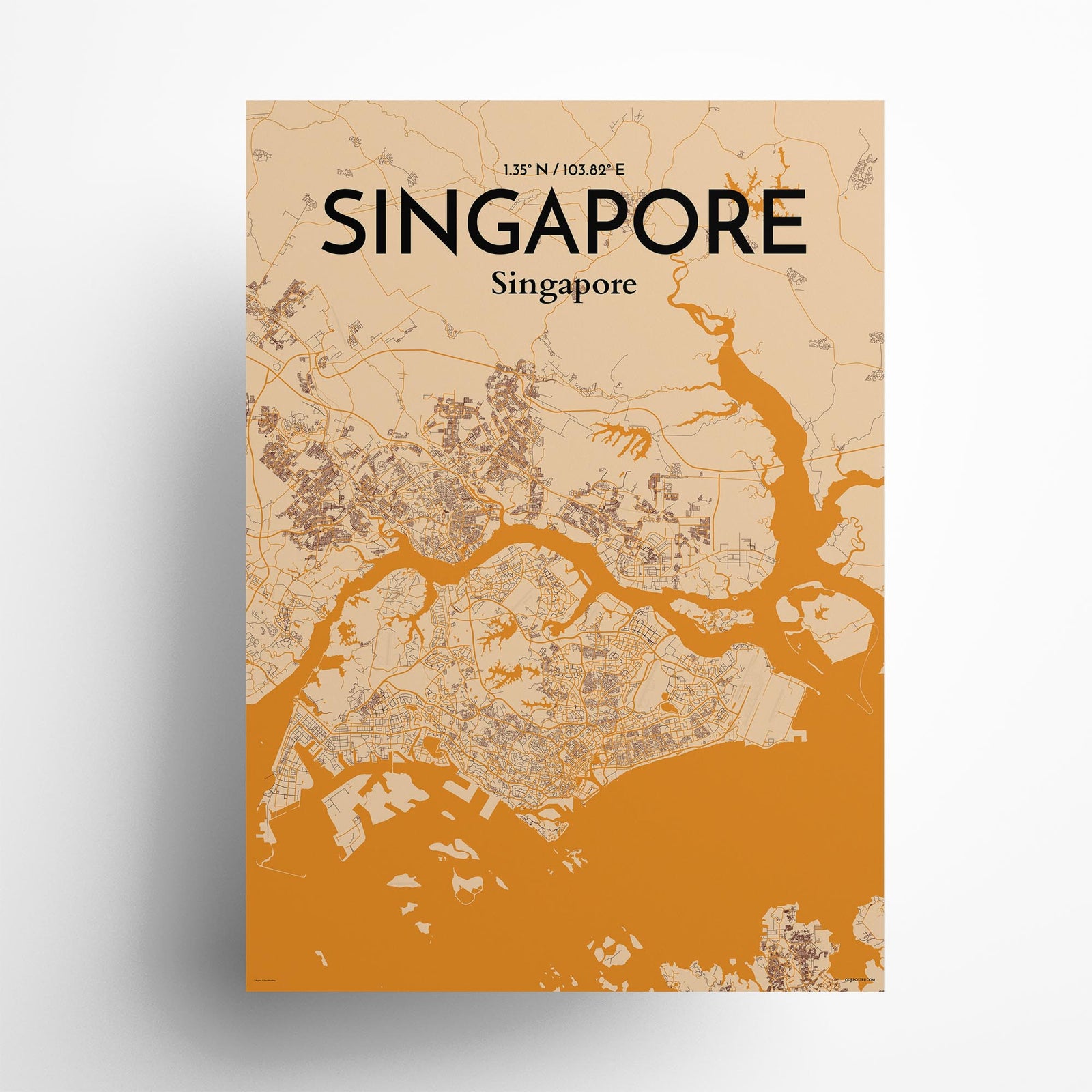 Singapore City Map Poster