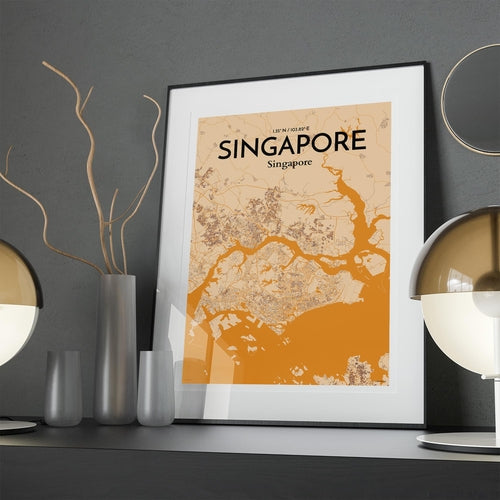 Singapore City Map Poster