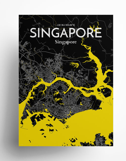 Load image into Gallery viewer, Singapore City Map Poster
