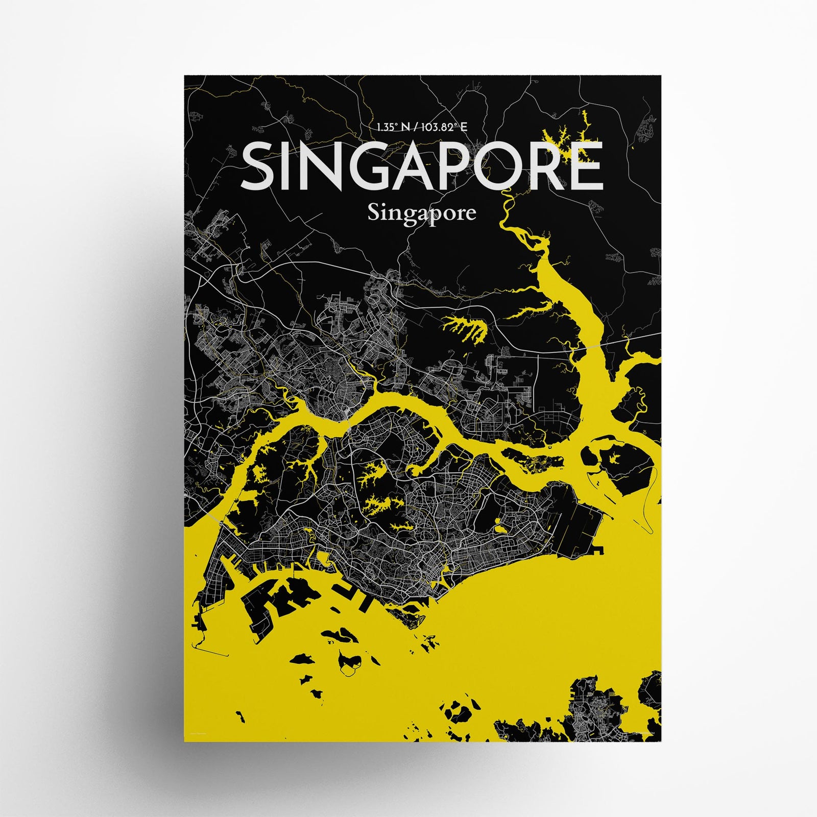 Singapore City Map Poster