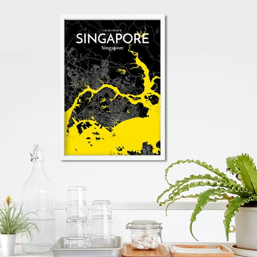 Singapore City Map Poster