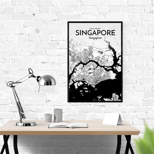 Singapore City Map Poster