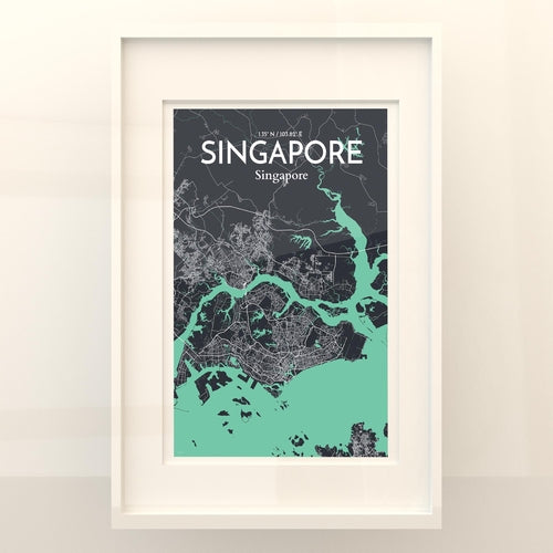 Singapore City Map Poster