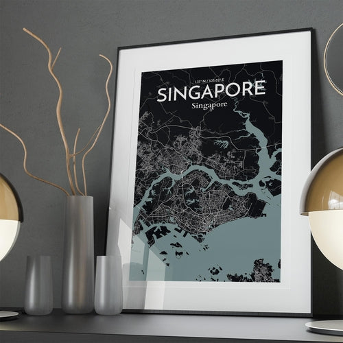 Singapore City Map Poster