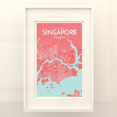 Singapore City Map Poster