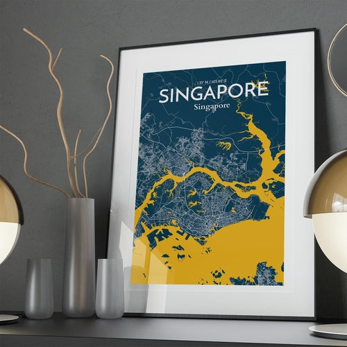 Singapore City Map Poster