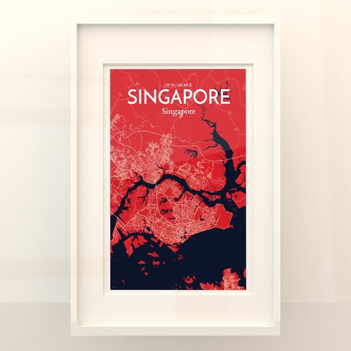 Singapore City Map Poster