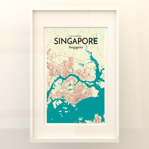 Singapore City Map Poster