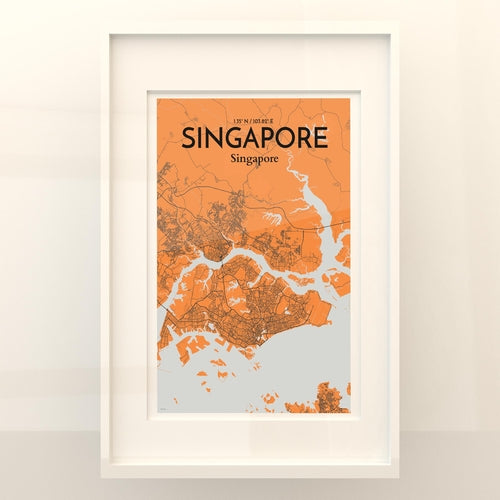 Singapore City Map Poster