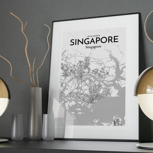 Singapore City Map Poster