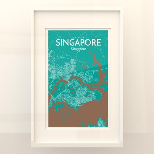 Singapore City Map Poster