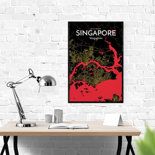 Singapore City Map Poster