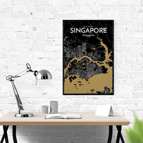 Singapore City Map Poster