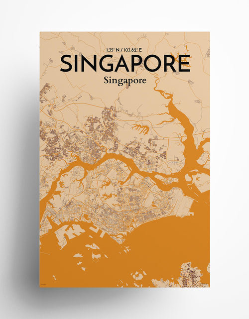 Load image into Gallery viewer, Singapore City Map Poster
